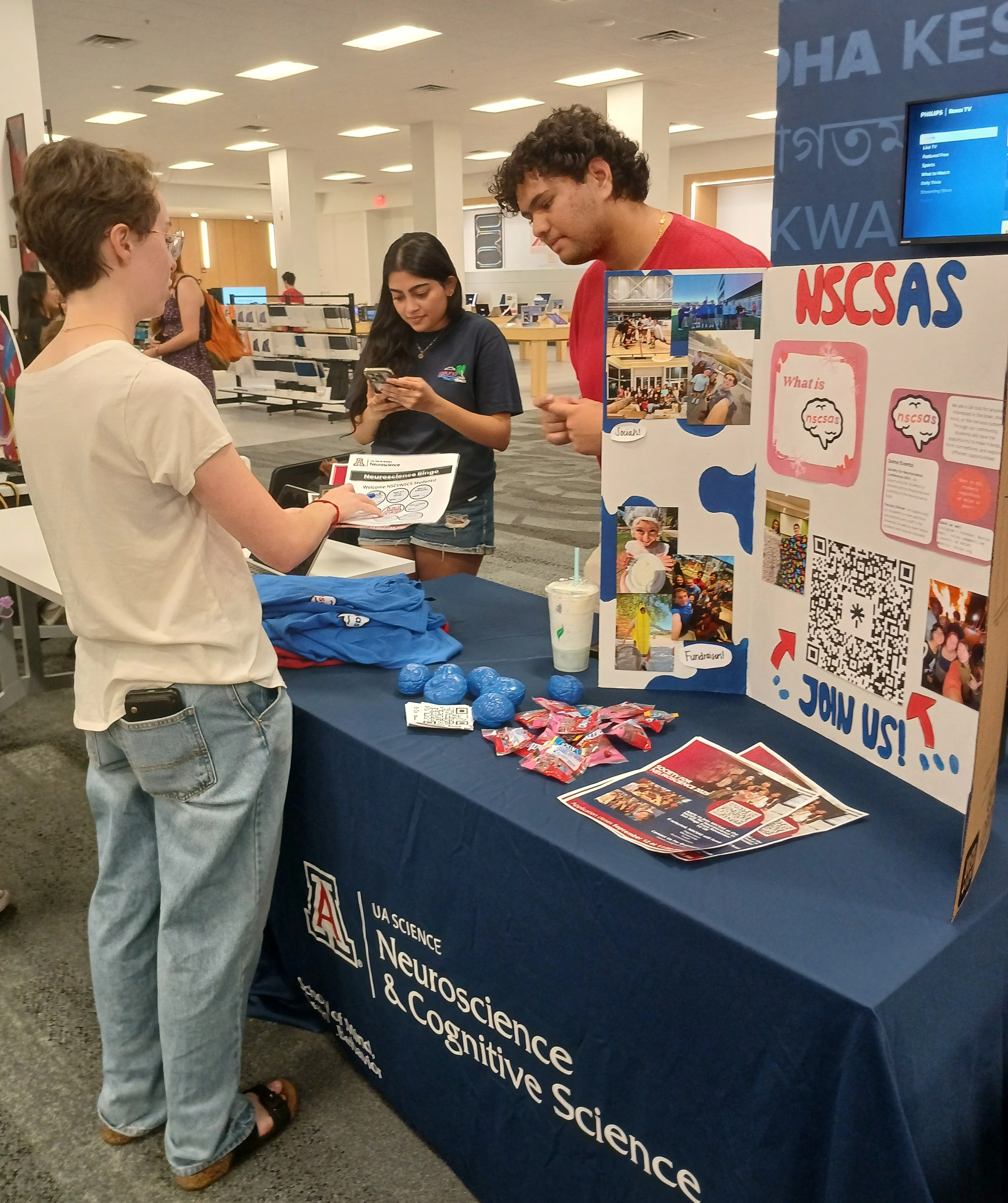 NSCSAS Table at the 2025 Neuroscience Welcome Event